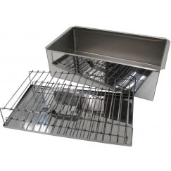 Коптильня двухъярусная Manko 480x280x160 мм (нержавеющая сталь 0.8 мм)