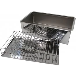 Коптильня двухъярусная Manko 480x280x160 мм (нержавеющая сталь 0.8 мм)