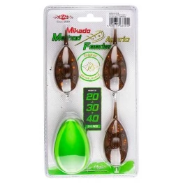 Набор кормушек Mikado Method Feeder Aperio L, 3шт. (20г+30г+40г) + форма