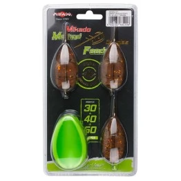 Набор кормушек Mikado Method Feeder Douglas L, 3шт. (30г+40г+50г) + форма