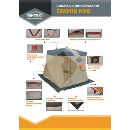Палатка зимняя Омуль КУБ 2 (2.05x2.05x1.90 м)