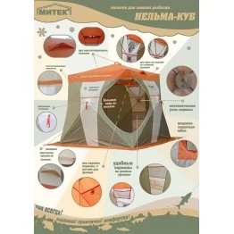 Палатка зимняя Нельма КУБ 1 (1.80x1.80x1.70 м)