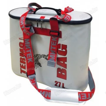 Термосумка Митек Овал с крышкой 50х20х40 см (27 л, серый)