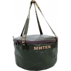 Ведро Митек с крышкой 14 л, зелёное (30x20 см)