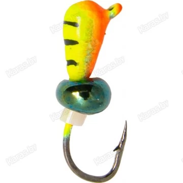 Мормышка вольфрамовая "Капля" тигровая с ушком 2.5 мм (3633M)