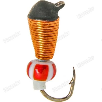 Мормышка вольфрамовая "Капля" в медной оплетке с ушком 3.0 мм (614B1)