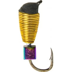 Мормышка вольфрамовая "Капля" в золотой оплетке с ушком 3.0 мм (624E)