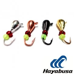 Мормышка вольфрамовая "Капля" с бисером и ушком 3.0 мм