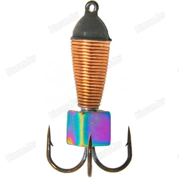 Мормышка вольфрамовая "Чёртик" в медной оплетке с ушком 3.0 мм (1242B)