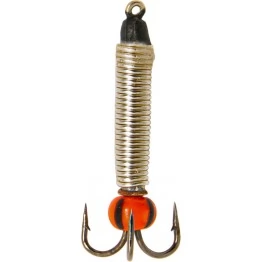 Мормышка вольфрамовая "Чёртик" в серебристой оплетке с ушком 1.5 мм (1113D)