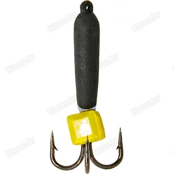 Мормышка вольфрамовая "Чёртик" с сырным кубиком и ушком 2.0 мм (2422P)