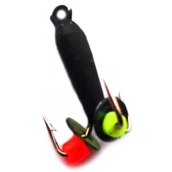 Мормышка вольфрамовая "Чёртик" чёрный с глазком и ушком 2.0 мм