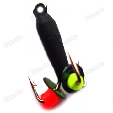 Мормышка вольфрамовая "Чёртик" чёрный с глазком и ушком 2.0 мм