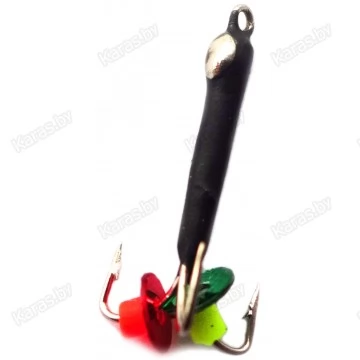 Мормышка вольфрамовая "Чёртик" высокий с коронкой и ушком 1.5 мм