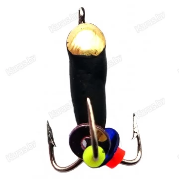 Мормышка вольфрамовая "Чёртик" с коронкой и ушком 2.5 мм