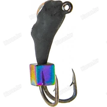 Мормышка вольфрамовая "Коза" с серебристой коронкой и ушком 2.5 мм (423R)