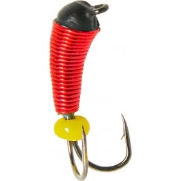 Мормышка вольфрамовая "Коза" в красной оплетке с ушком 3.0 мм (414A)