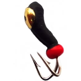 Мормышка вольфрамовая "Коза" перевертыш с коронкой и отверстием 2.0 мм
