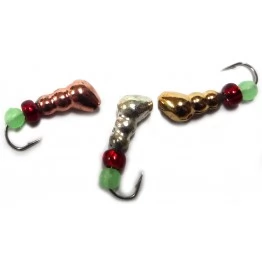 Мормышка вольфрамовая "Муравей" с бисером и отверстием 2.5 мм