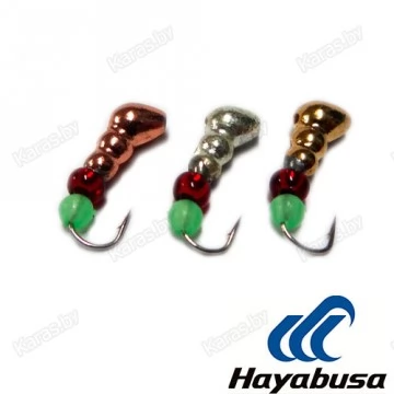 Мормышка вольфрамовая "Муравей" с бисером и отверстием 2.5 мм