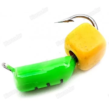 Мормышка вольфрамовая Столбик с сырным кубиком и ушком 2.0 мм (491)