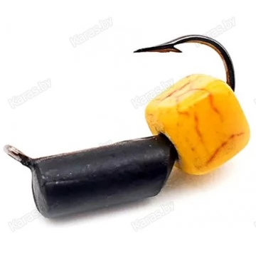 Мормышка вольфрамовая Столбик с сырным кубиком и ушком 1.5 мм (494)