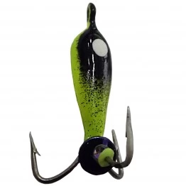 Мормышка вольфрамовая "Чёртик" лимонный с глазком с ушком 3.0 мм (187)