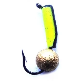 Мормышка вольфрамовая "Столбик" с бусиной "Звездная пыль" и ушком 2.0 мм