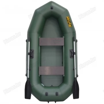 Надувная 2-местная ПВХ лодка Муссон R-240 (зеленая)