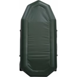 Надувная 2-местная ПВХ лодка Муссон R-260 РС (реечный настил, зеленая)