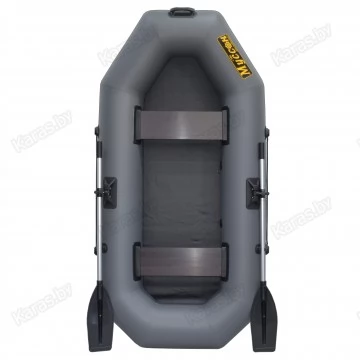 Надувная 2-местная ПВХ лодка Муссон S-240 (серая)