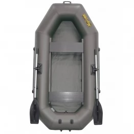Надувная 2-местная ПВХ лодка Муссон S-250 (серая)