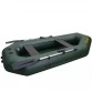 Надувная 2-местная ПВХ лодка Муссон S-250 (зеленая)