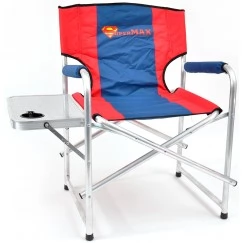 Кресло складное алюминиевое НПО Кедр SuperMax со столиком с подстаканником AKSM-04