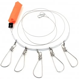 Кукан Namazu металлический пятиместный с поплавком N-FTAF-301