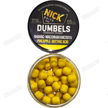 Бойлы Nick Baits Dumbels 7/10 мм (Ананас-Масляная кислота)