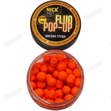 Бойлы Nick Baits Fluo Pop-Up Mix 8/10 мм (Кислая груша)