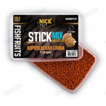  Стик-микс пеллетс Nick Baits Gold SF 3.5 мм Королевская Слива (500 гр)