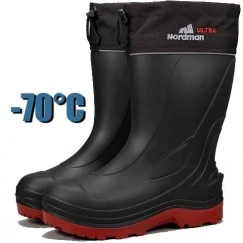 Сапоги зимние NordMan Ultra -70°С с флисовым вкладышем черные с красным (DEC-LIGHT)