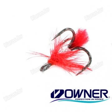 Крючок тройник Owner с мухой №16 TROMU16