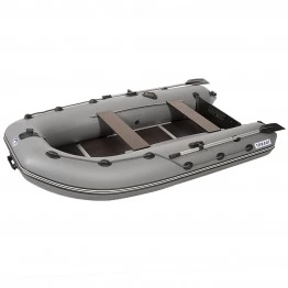 Надувная 3-х местная ПВХ лодка Пилот M-300 (серый)