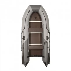 Надувная 3-х местная ПВХ лодка Пилот M-300 (серый/темно-серый)
