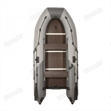 Надувная 3-х местная ПВХ лодка Пилот M-300 (серый/темно-серый)