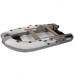 Надувная 3-х местная ПВХ лодка Пилот M-330 AL (серый/темно-серый)