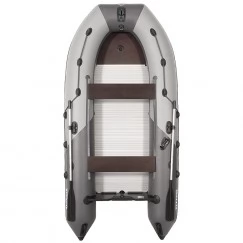 Надувная 3-х местная ПВХ лодка Пилот M-330 AL (серый/темно-серый)