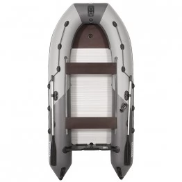 Надувная 3-х местная ПВХ лодка Пилот M-330 AL (серый/темно-серый)