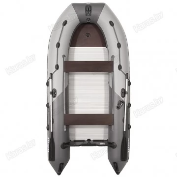Надувная 3-х местная ПВХ лодка Пилот M-330 AL (серый/темно-серый)