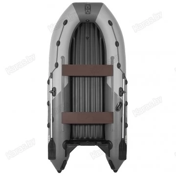 Надувная 4-х местная ПВХ лодка Пилот M-360 НДНД (серый/темно-серый)