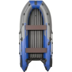 Надувная 3-х местная ПВХ лодка Пилот M-330 НДНД (серый/синий)