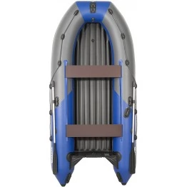 Надувная 3-х местная ПВХ лодка Пилот M-330 НДНД (серый/синий)